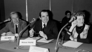 Roland Faure, alors PDG de Radio France, a participé à la création de France Info. Crédit : AFP